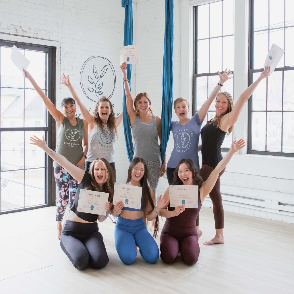 Aerial yoga teacher training graduation